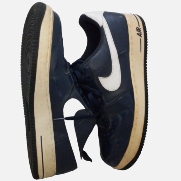 Nike Air Force 1 Men’s Sz 14 Navy Blue Patent Leather 315122-410 Sneakers - Picture 7 of 11